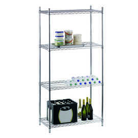 heavy duty rack GOLIATH 300 stainless steel 910 mm 460 mm  H 1820 mm 4 grid shelf (shelves) bay load 500 kg product photo