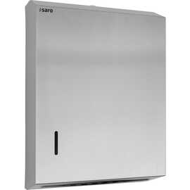 paper towel dispenser HTD stainless steel 280 mm  x 102 mm  H 380 mm  | fill level indicator product photo