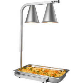 warm keeping lamp TOSCA aluminium | light colour white  L 350 mm  B 425 mm  H 595 mm product photo