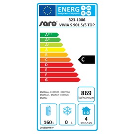 refrigerated table VIVIA S 901 S/S TOP | 2 solid doors | 900 mm x 700 mm H 870 - 890 mm product photo Missing translation S