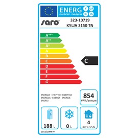Refrigerated counter with 1 door and 2 x 3 drawer sets, model KYLJA 3150 TN product photo Missing translation S
