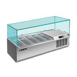 countertop cooling vitrine VRX 1200/330 suitable for 5 x GN 1/4 - 150 mm product photo
