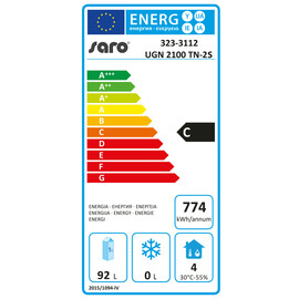 undercounter cooling table UGN 2100 TN-2S 350 watts 214 ltr | 2 drawers product photo Missing translation L