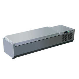 refrigerated countertop unit VRX 1200 S/S | 4 x GN 1/3 - 150 mm | 1200 mm x 395 mm H 280 mm product photo