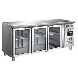 refrigerated table GN 3100 TNG with 3 glass doors | convection cooling product photo