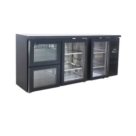 bar cooler BC 3100 G S2 black with 2 glass doors | 2 drawers | convection cooling product photo