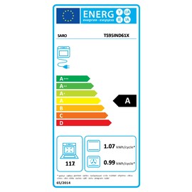 induction stove TS95IND61X silver coloured with Baking oven electric | 5 cooking zones incl. baking tray | rust product photo Missing translation S