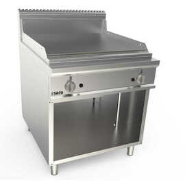 Gas griddle plate 800 mm wide, floor-standing unit, smooth, model LQ / FTG4BAL product photo