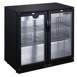 bar fridge BC 208 black with 2 glass doors | convection cooling | 900 mm x 520 mm H 850 mm product photo