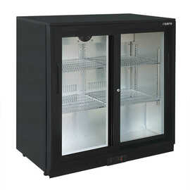 bar fridge BC 198SD black with sliding door | convection cooling | 900 mm x 520 mm H 850 mm product photo