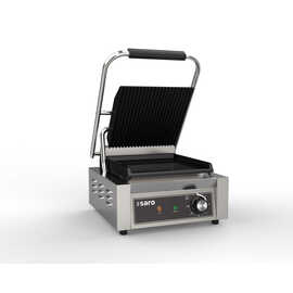 contact grill PG 1 GG | griddle plate made of cast iron smooth | grooved product photo