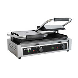 contact grill PG 2 | griddle plate made of cast iron grooved | grooved product photo
