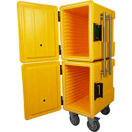 thermal container Emmerich yellow | 12 support rails 172 ltr | 520 mm x 630.5 mm H 1350 mm product photo