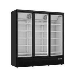 freezer GTK 1480 PRO black with 3 glass doors | convection cooling product photo