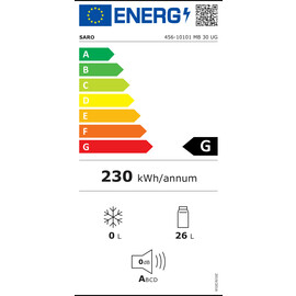 minibar MB 30 UG with glass door product photo Missing translation S