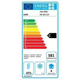 Refrigerator model HK 601 S/S product photo Missing translation S
