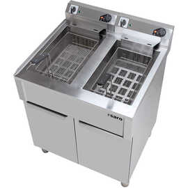 electric deep fryer BRAGA 40 ltr | floor model with 2 basins product photo S