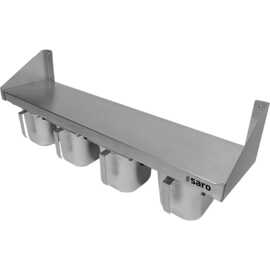 spice shelf stainless steel for 4 x 1/6 GN | 800 mm x 210 mm product photo S