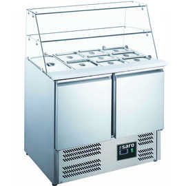 saladette ES 900 G with countertop glass unit | static cooling | gastronorm product photo