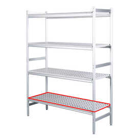 Aluminum shelf with plastic frost protection 373x620mm product photo  S