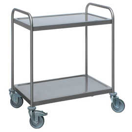 serving trolley SWK2 stainless steel | 2 shelves à 630 x 400 mm product photo