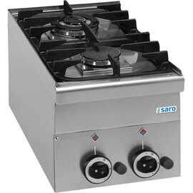 gas stove G2S6 | 2 cooking zones | 5.85 kW | 400 mm x 600 mm H 460 mm product photo