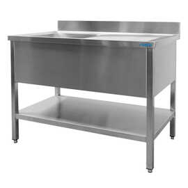 Sink unit with 1 basin, left - W 1400 x D 600 mm product photo