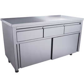 sliding door cabinet | 3 drawers x 700 mm H 850 mm product photo