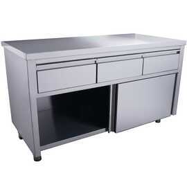sliding door cabinet | 3 drawers x 700 mm H 850 mm product photo  S