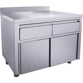 Sliding door wardrobe with 2 drawers and raised edge, 1200x700mm product photo