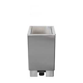 waste bin Apollo 60 ltr stainless steel with pedal L 400 mm W 765 mm H 370 mm | gas damper product photo