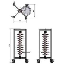 Plate-Mate Model PM 48 FOLDABLE plate stacking system product photo S