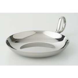 multi-purpose plate 89 stainless steel round shiny Ø 118 mm with handle product photo