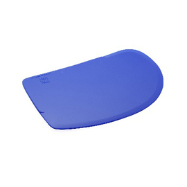 cream scraper | dough scraper PP asymmetrical blue | 120 mm x 86 mm product photo