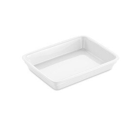 meal tray BASIC 980 ml porcelain white not sectioned  L 235 mm  B 175 mm  H 40 mm product photo