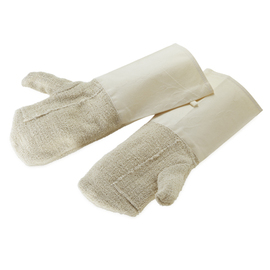 Baking Gloves cotton natural white with cuff 1 pair 400 mm x 150 mm product photo