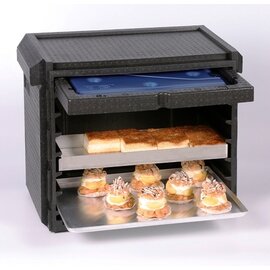 box COMBI UNIVERSAL CROSSWISE black | 7 slots 150 ltr.  | 760 mm  x 490 mm  H 740 mm product photo