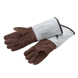 Baking Gloves leather brown 1 pair 450 mm x 150 mm product photo