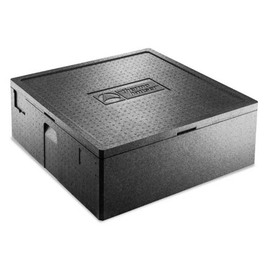 thermal container Pizza Party / Family | EPP black 62 l | 690 mm x 690 mm H 225 mm product photo