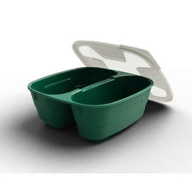 menu bowl set GOODBOWL Twin PP green reusable 1000 ml | 5 bowls | 5 lids product photo