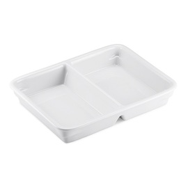 meal tray porcelain rectangular white | 2 compartments | 235 mm x 175 mm H 40 mm product photo