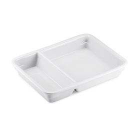 meal tray porcelain rectangular white | 2 compartments 2/3: 1/3 | 235 mm x 175 mm H 40 mm product photo