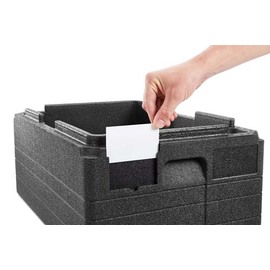food transport box | thermo box UNISTAR 18,5cm 2019 baker's standard EPP black 33 ltr | 695 mm x 495 mm H 185 mm product photo  S