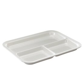bowl melamine white | 280 mm  x 220 mm | 3 compartments product photo