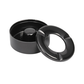 wind-proof ashtray melamine black Ø 100 mm H 43 mm product photo  S