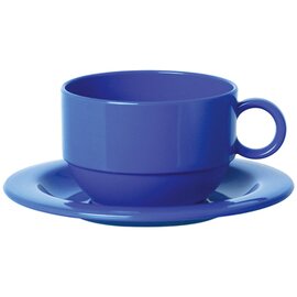 cup 200 ml polypropylene blue with saucer Ø 85 mm Ø 140 mm (bottom cup)  H 55 mm product photo