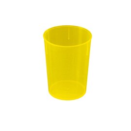 muzzle cup base 250 ml polypropylene yellow Ø 70 mm  H 93 mm product photo