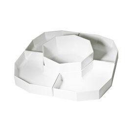 Presentation system 5 bowls plastic white 430 mm  x 430 mm product photo