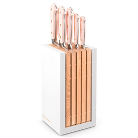 knife block with 7 knives CLASSIC COLOUR Pink Himalayan Salt product photo  S