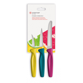 Kitchen knife set CREATE COLLECTION yellow | petroleum | pink product photo